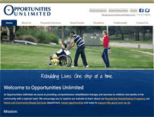 Tablet Screenshot of opportunitiesunlimited.com
